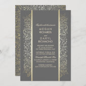 金ゴールドエレガントヴィンテージ赤ん坊の結婚息 招待状