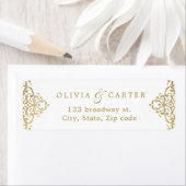 金ゴールドエレガントヴィン華美テージ結婚式差出人住所 ラベル (インサイチュ)