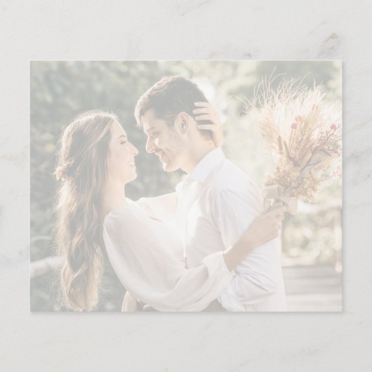 金ゴールドエレガント予算の結婚式の招待の日付を保存 チラシ (裏面)