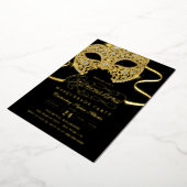 金ゴールドエレガント仮装キンセアニェラ招待状 箔招待状 (回転した状態)