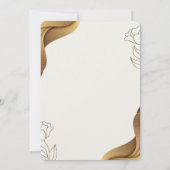 金ゴールドエレガント保存日付招待状 セーブザデート (裏面)