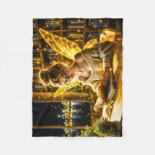 金ゴールドエレガント光10代のの妖精の黄金 フリースブランケット (正面)