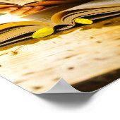 金ゴールドエレガント光10代のの妖精の黄金 ポスター (角)