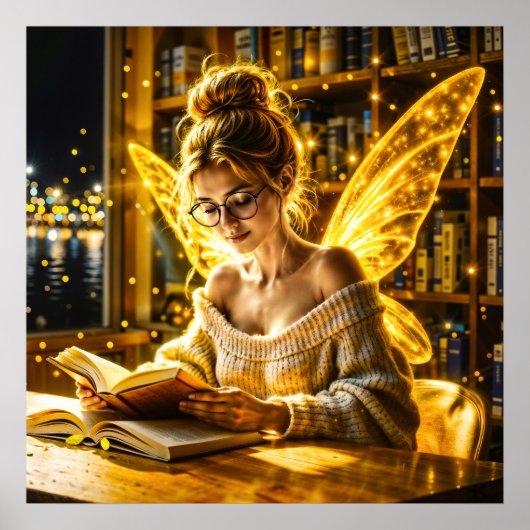 金ゴールドエレガント光10代のの妖精の黄金 ポスター (正面)