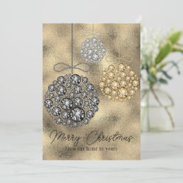 金ゴールドエレガント写真メリークリスマス シーズンカード