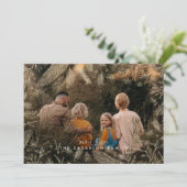 金ゴールドエレガント冬の枝フォトクリスマスカード シーズンカード (スタンド正面)