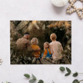 金ゴールドエレガント冬の枝フォトクリスマスカード シーズンカード