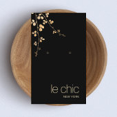 金ゴールドエレガント分岐黒耳飾り表示ホルダー 名刺