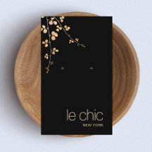 金ゴールドエレガント分岐黒耳飾り表示ホルダー