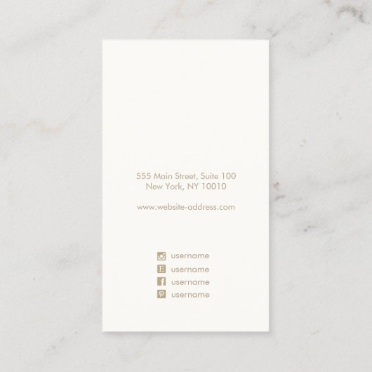 金ゴールドエレガント分岐黒耳飾り表示ホルダー 名刺 (裏面)