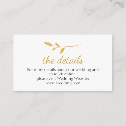 金ゴールドエレガント分岐。Chic's webサ結婚イト詳細 エンクロージャーカード (正面)