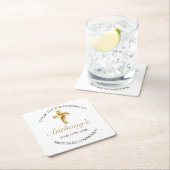 金ゴールドエレガント初の聖餐式 スクエアペーパーコースター (インサイチュ)