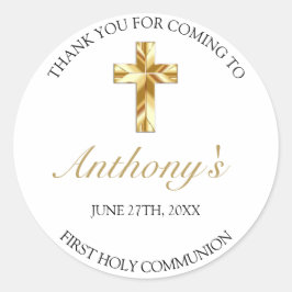 金ゴールドエレガント初の聖餐式 ラウンドシール
