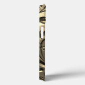 金ゴールドエレガント刻み金属ルックフローラ抽象芸術 Case-Mate iPhoneケース (裏面 / 右)
