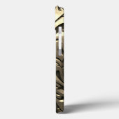 金ゴールドエレガント刻み金属ルックフローラ抽象芸術 Case-Mate iPhoneケース (裏面 / 左)