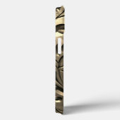 金ゴールドエレガント刻み金属ルックフローラ抽象芸術 Case-Mate iPhoneケース (裏面 / 右)