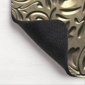 金ゴールドエレガント刻み金属ルック抽象芸術 マウスパッド (コーナー)