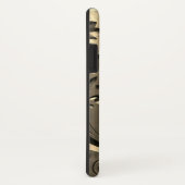 金ゴールドエレガント刻み金属ルック抽象芸術 Case-Mate iPhoneケース (裏面/右)