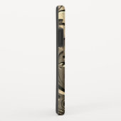 金ゴールドエレガント刻み金属ルック抽象芸術 Case-Mate iPhoneケース (裏面/右)