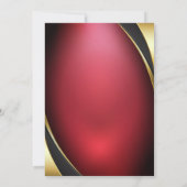 金ゴールドエレガント卒業キャップフレーム赤卒業 招待状 (裏面)