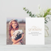 金ゴールドエレガント卒業タイポグラフィ2025卒業 招待状 (スタンド正面)