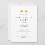 金ゴールドエレガント卒業上限共同卒業パーティー 招待状 (正面)