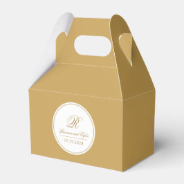 金ゴールドエレガント単クラシック結婚モノグラム フェイバーボックス