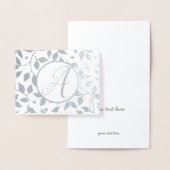 金ゴールドエレガント又は銀フローラモノグラム 箔カード (ディスプレー)