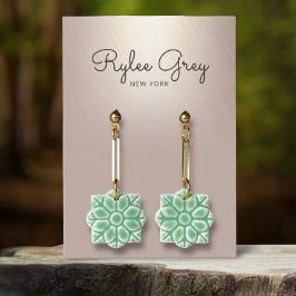 金ゴールドエレガント及びループ耳飾りディスプレイ