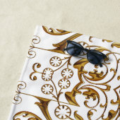 金ゴールドエレガント及び白ビーチタオル ビーチタオル (インサイチュ)