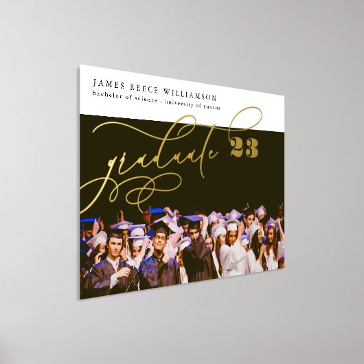 金ゴールドエレガント大学院写真クラス2023 箔ポスター (レイダウン)