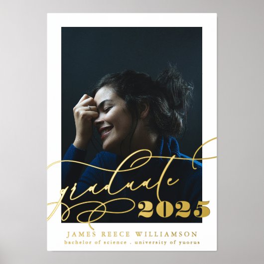 金ゴールドエレガント大学院写真クラス 箔ポスター (正面)