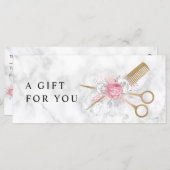 金ゴールドエレガント大理石のはさみ (正面/裏面)