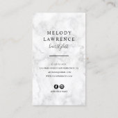 金ゴールドエレガント大理石のはさみ 名刺 (裏面)