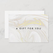 金ゴールドエレガント大理石ギフト証明書 (正面/裏面)