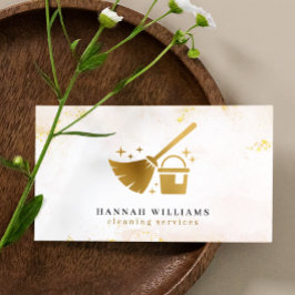 金ゴールドエレガント大理石洗浄サービス 名刺
