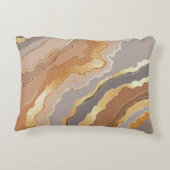 金ゴールドエレガント大理石：スタイル設定された背景。 アクセントクッション (裏面)
