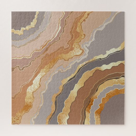 金ゴールドエレガント大理石：スタイル設定された背景。 ジグソーパズル (縦)