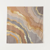 金ゴールドエレガント大理石：スタイル設定された背景。 タペストリー (正面(横))