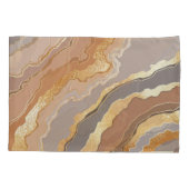 金ゴールドエレガント大理石:スタイル設定された背景。 枕カバー (裏面)