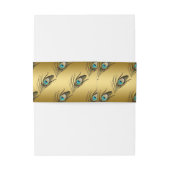 金ゴールドエレガント孔雀 招待状ベリーバンド (裏面例)