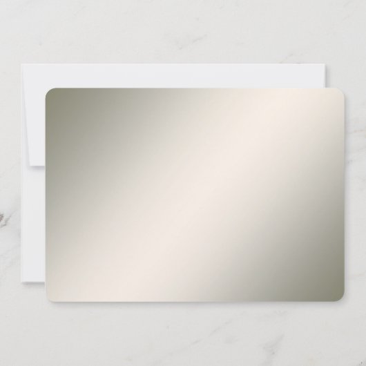 金ゴールドエレガント宝石の花が日付を保存 セーブザデート (裏面)