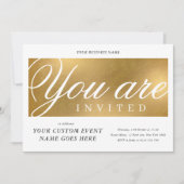 金ゴールドエレガント年間チャリティガラディナービジネス 招待状 (正面)