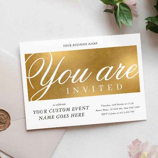 金ゴールドエレガント年間チャリティガラディナービジネス 招待状