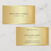 金ゴールドエレガント弁護士弁護士テンプレート法律事務所 名刺 (正面/裏面)