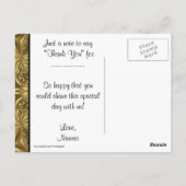 金ゴールドエレガント感謝はがき ポストカード (裏面)