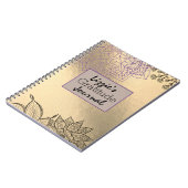 金ゴールドエレガント感謝ジャーナル上の曼荼羅 ノートブック (左側)