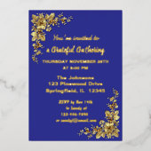 金ゴールドエレガント感謝祭フォイルインビタ 箔招待状 (正面)