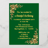 金ゴールドエレガント感謝祭フォイルインビタ 箔招待状 (正面)
