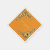 金ゴールドエレガント感謝祭 スタンダードカクテルナプキン (角)